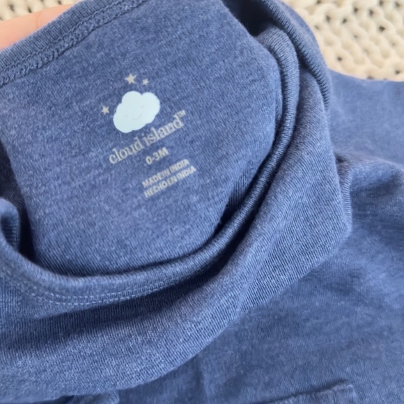 Cloud Island Unisex Baby Blue Romper 0-3 Months - Picture 4 of 5